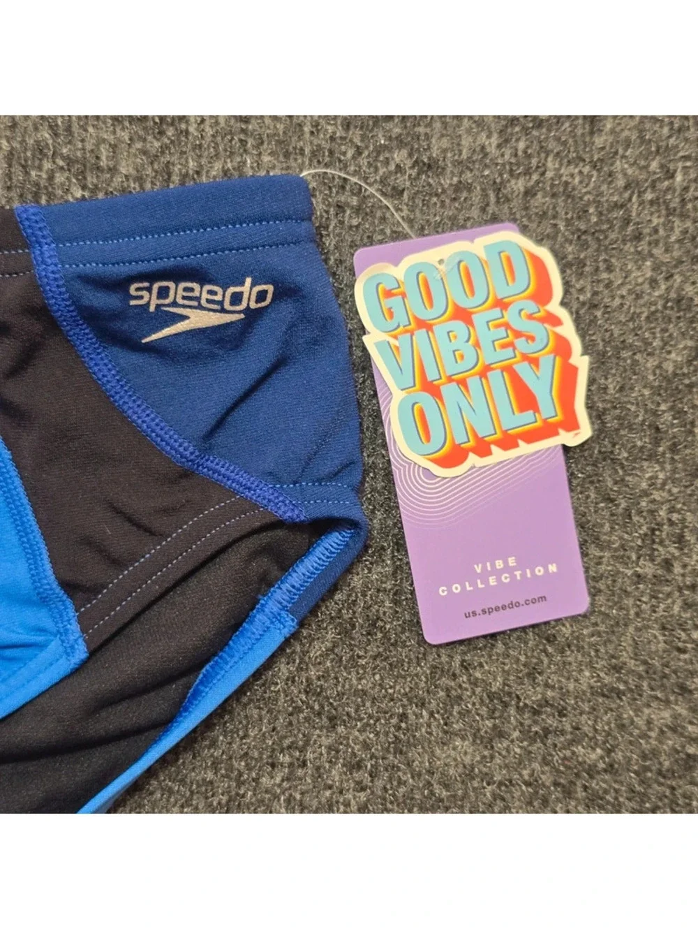 Speedo Men's Swim Briefs Cerulean Blue Colorblock Swimsuit NWT Size 34